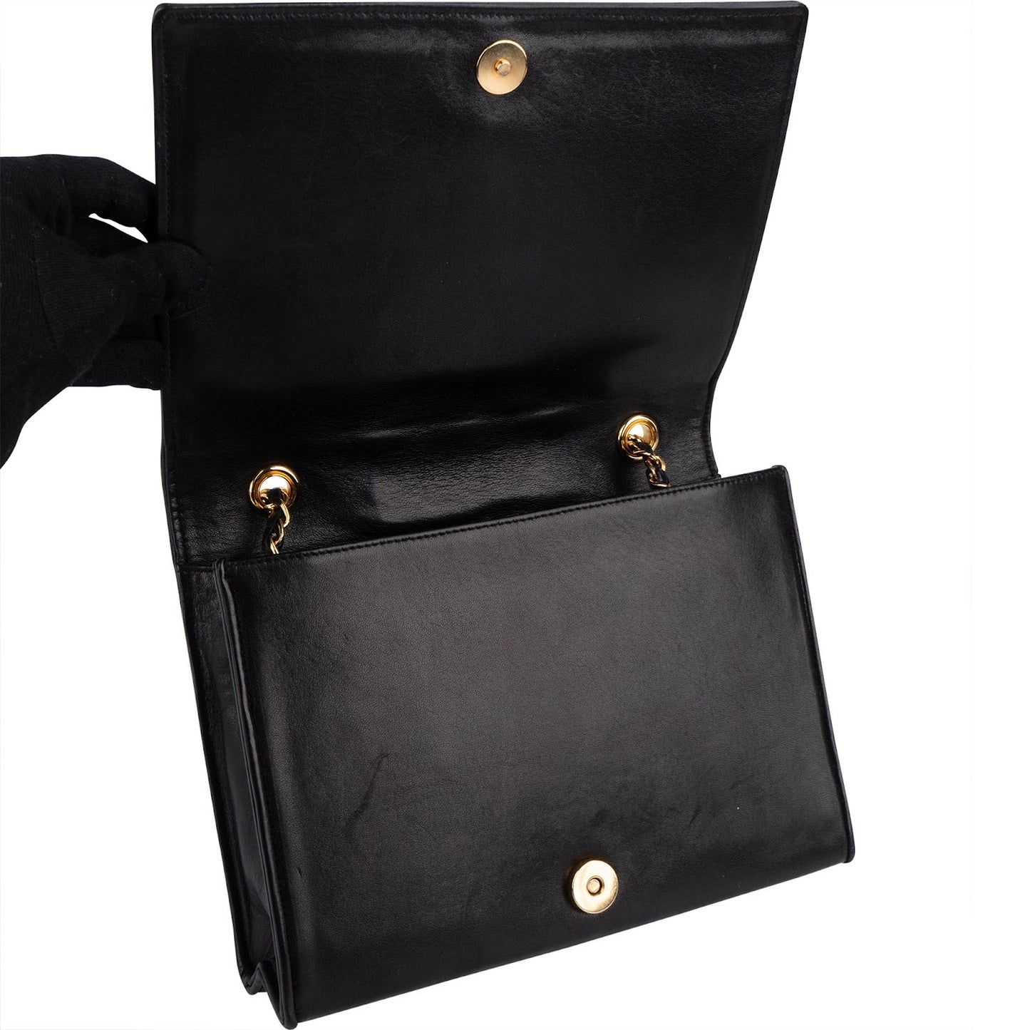 Chanel Quilted Lambskin CC Single Flap Shoulder Bag