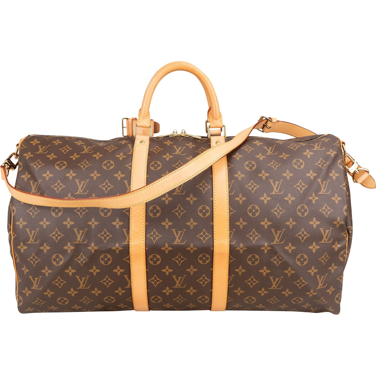 Louis Vuitton Monogram Canvas Keepall 55 Bandoulière Travel Bag