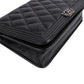 Chanel Quilted Caviar Leather Small Boy Wallet On Chain Crossbody Bag