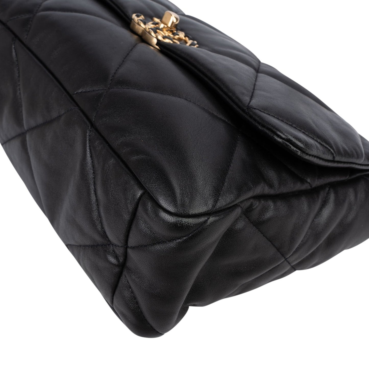 Chanel 19 Quilted Lambskin Leather Jumbo Single Flap Crossbody Bag