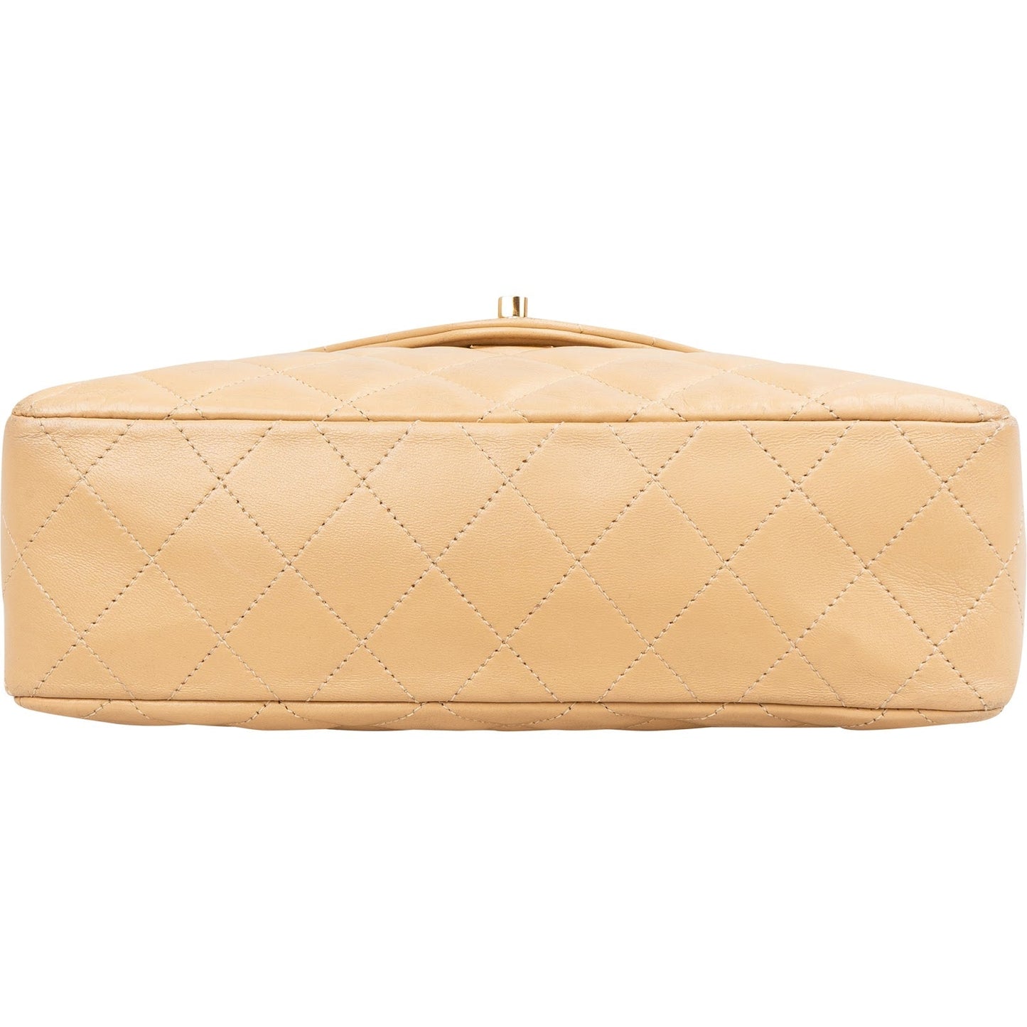 Chanel Quilted Lambskin 24K Gold Single Flap Shoulder Bag