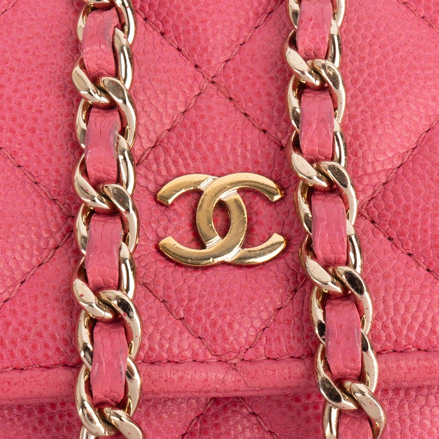 Chanel Quilted Caviar Leather Wallet On Chain Crossbody Bag
