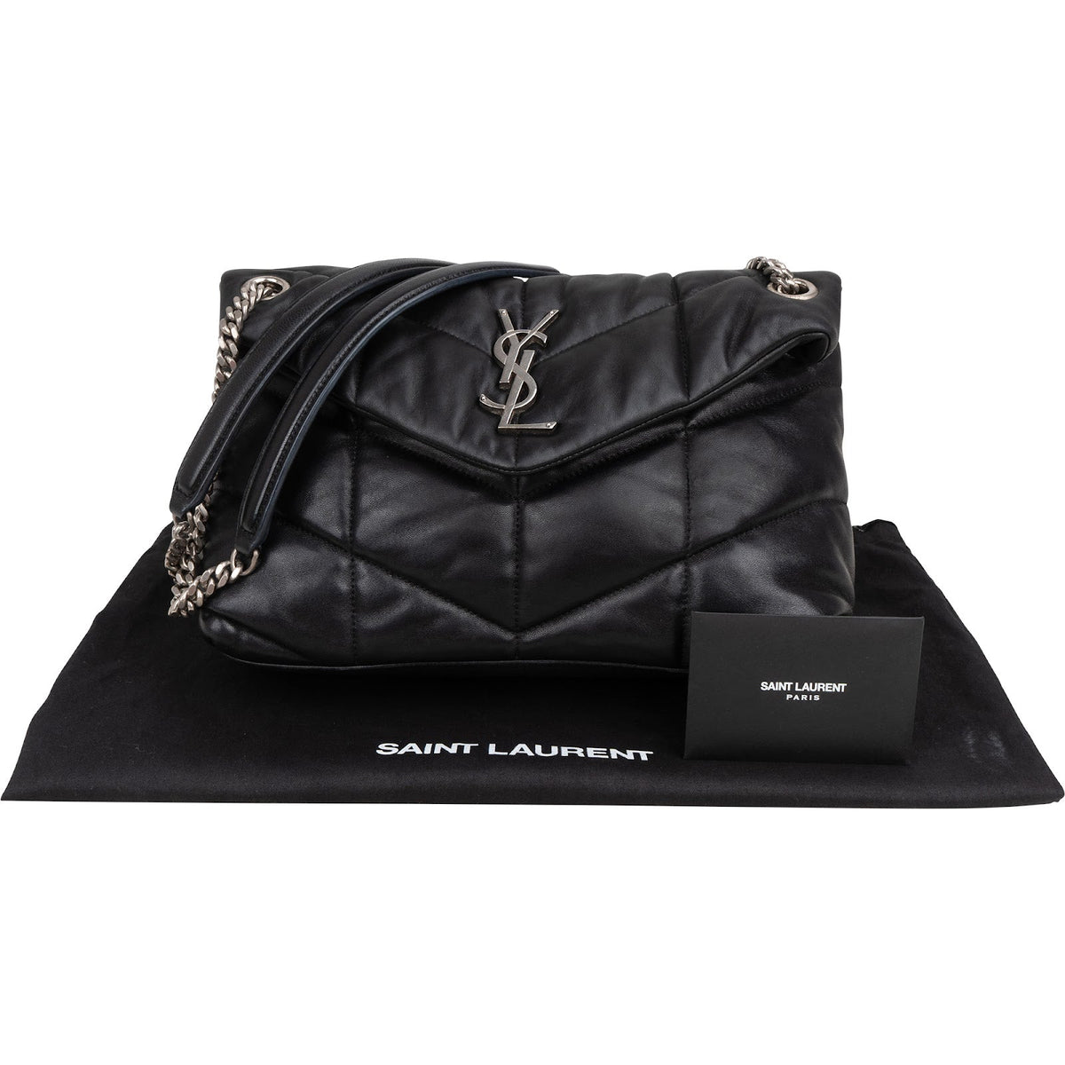 Saint Laurent Loulou Puffer aus gestepptem Leder – Ansicht 2