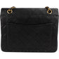 Chanel Quilted Lambskin Medium 24K Gold Double Flap Shoulder Bag