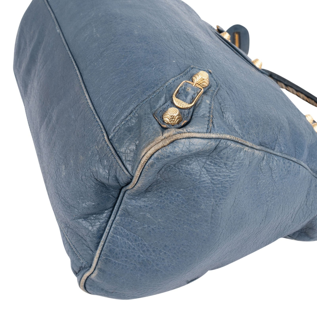 Balenciaga Blue Leather City Handbag