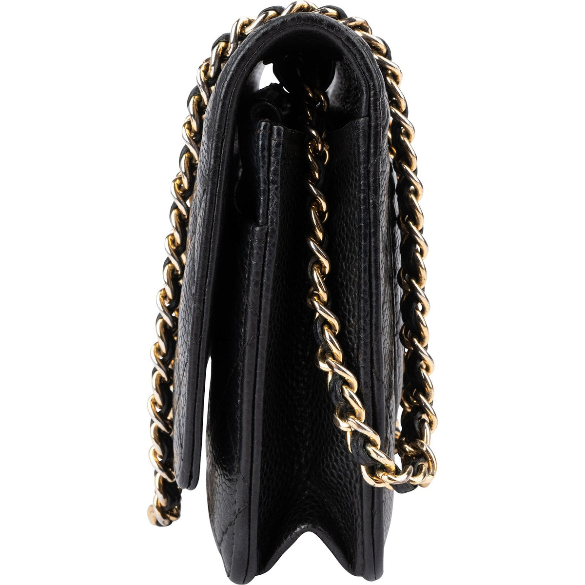 Chanel Quilted Caviar Leather Wallet On Chain Crossbody Bag