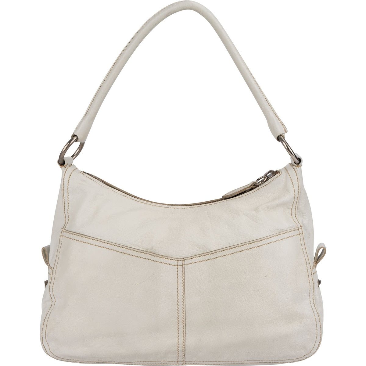 Prada Leather Double Pocket Triangle Shoulder Bag