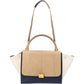 Céline Python Leather Tricolor Trapeze Handbag
