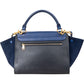Céline Bicolor Suede Leather Trapeze Handbag