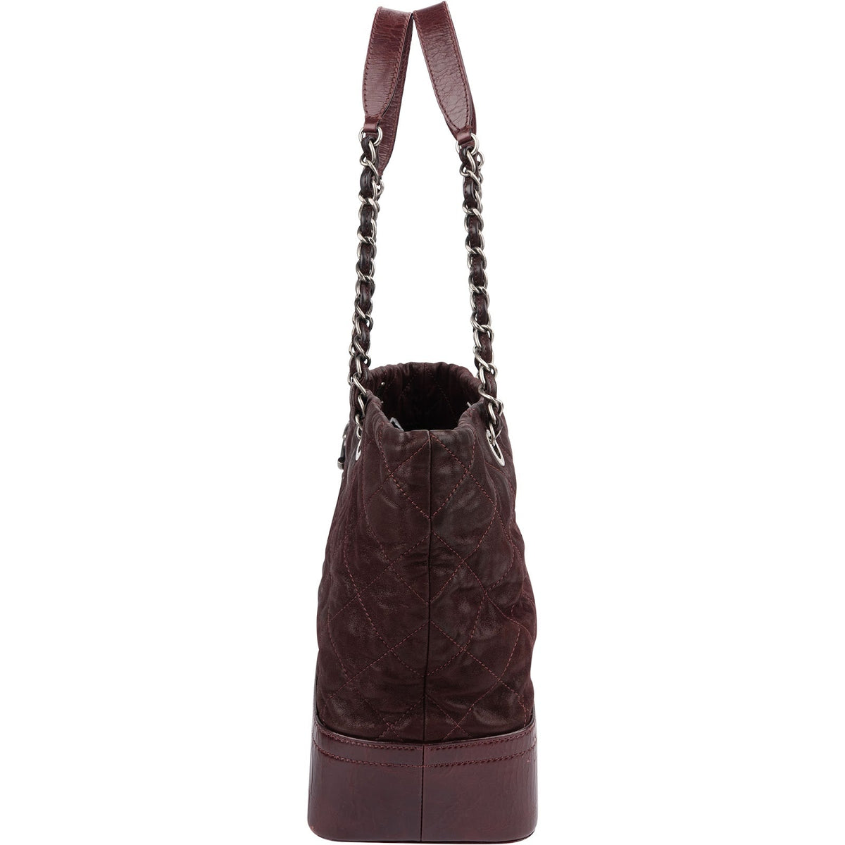 Chanel Burgundy Quilted Iridescent Calfskin Gabrielle Shoulder Bag