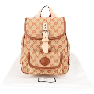Gucci Monogram GG Canvas Flap Backpack