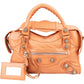 Balenciaga Orange Leather City Handbag