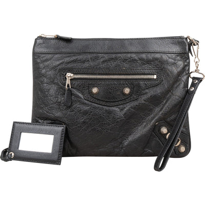 Balenciaga Arena City Clutch in Schwarz