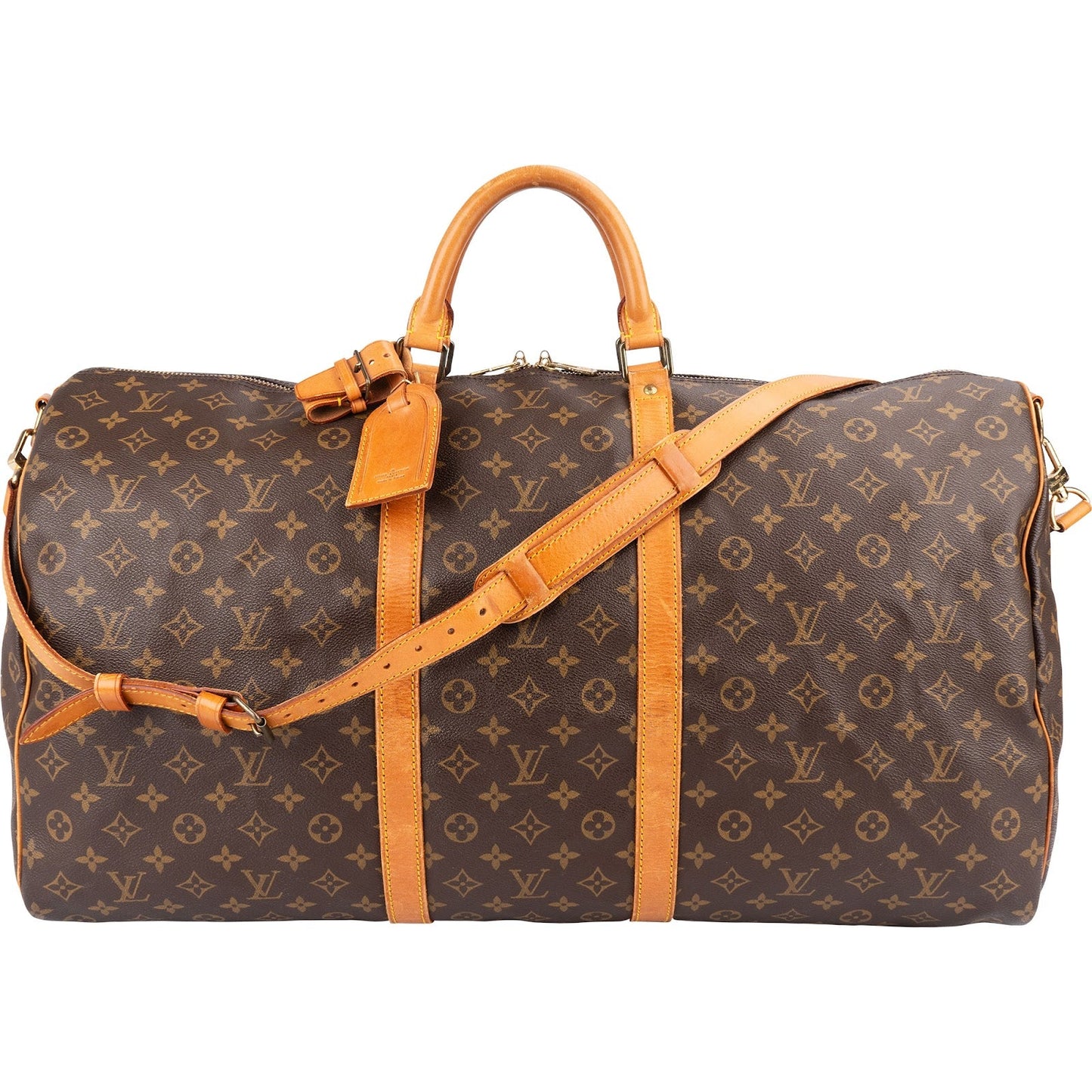 Louis Vuitton Monogram Canvas Keepall 60 Bandoulière Travel Bag