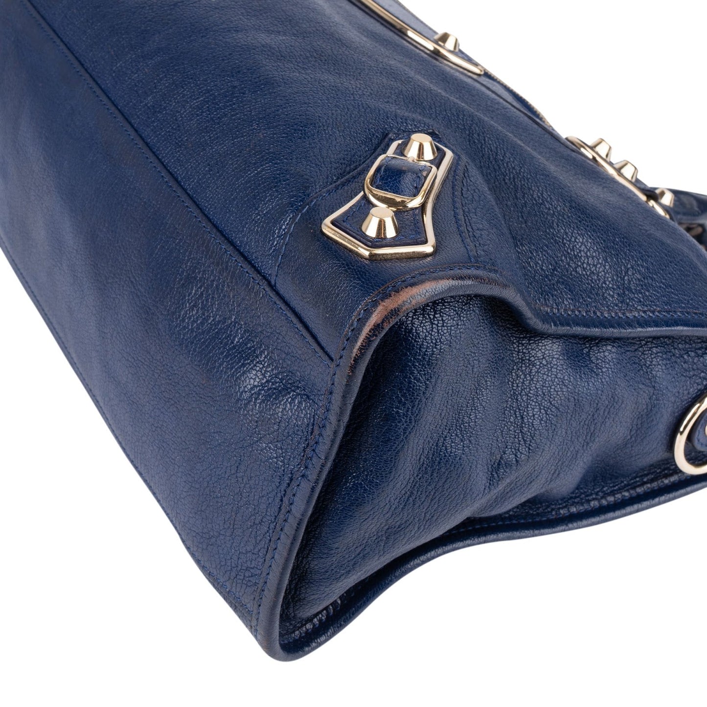 Balenciaga Blue Leather City Handbag