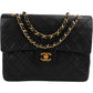 Chanel Quilted Lambskin Medium 24K Gold Double Flap Shoulder Bag