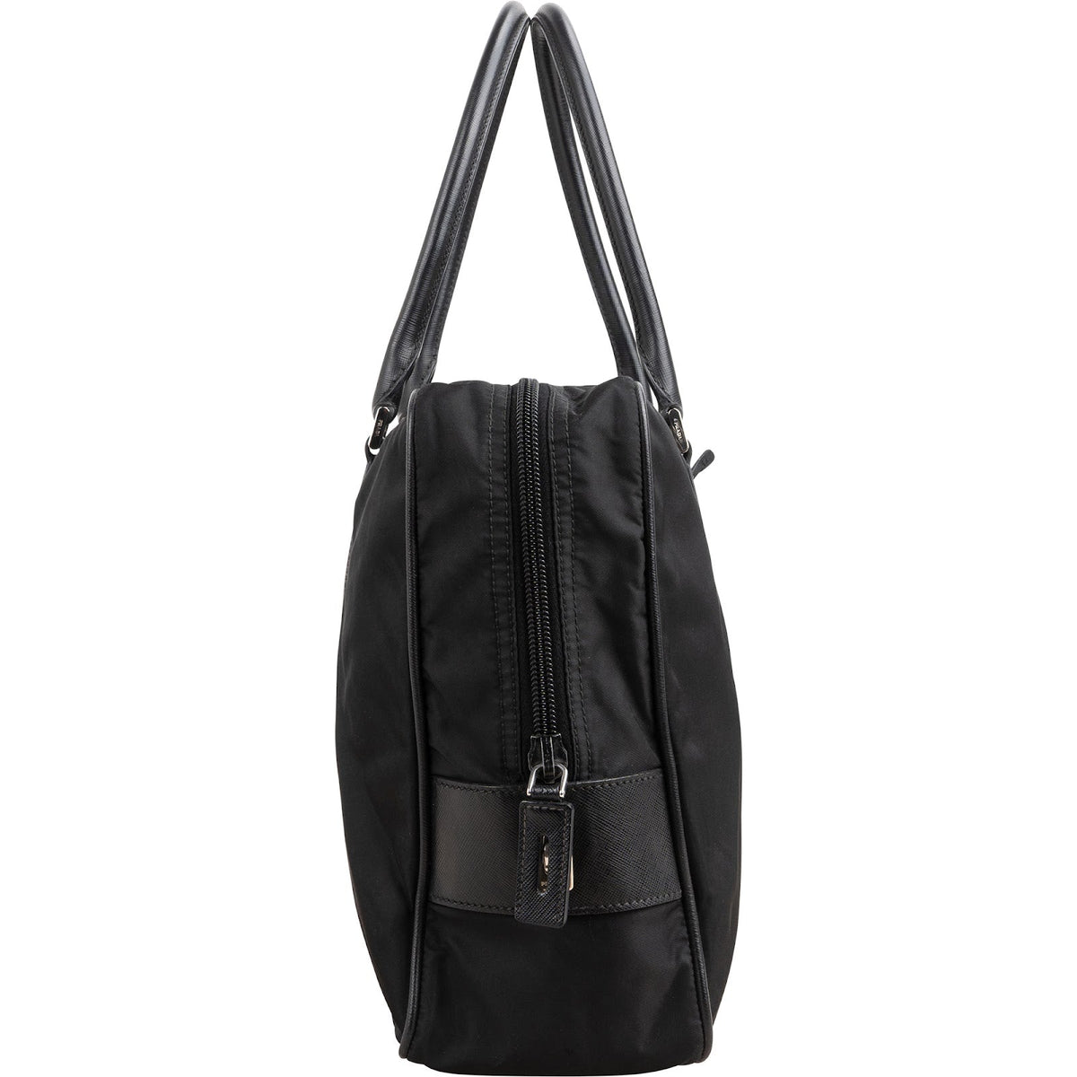 Prada Tessuto Saffiano Leather Triangle Briefcase Handbag
