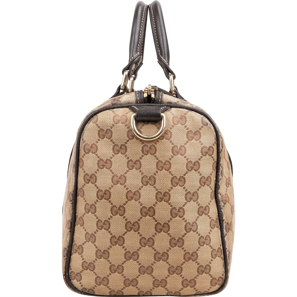 Gucci Monogram GG Coated Canvas Boston Handbag