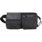 Gucci Black Monogram GG Canvas Belt Crossbody Bag
