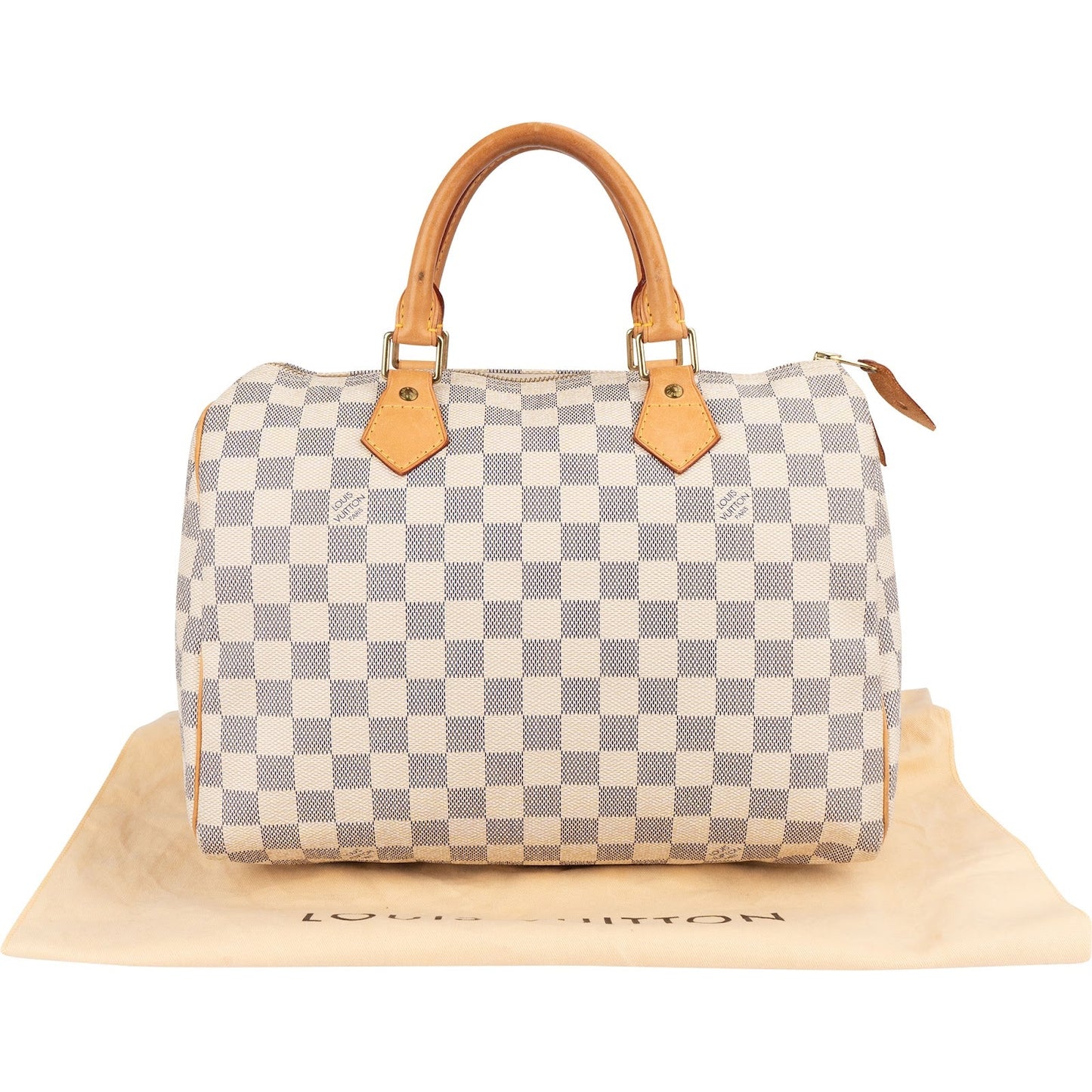 Louis Vuitton Monogram Damier Azur Speedy 30 Handbag