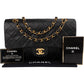 Chanel Quilted Lambskin Medium 24K Gold Double Flap Shoulder Bag