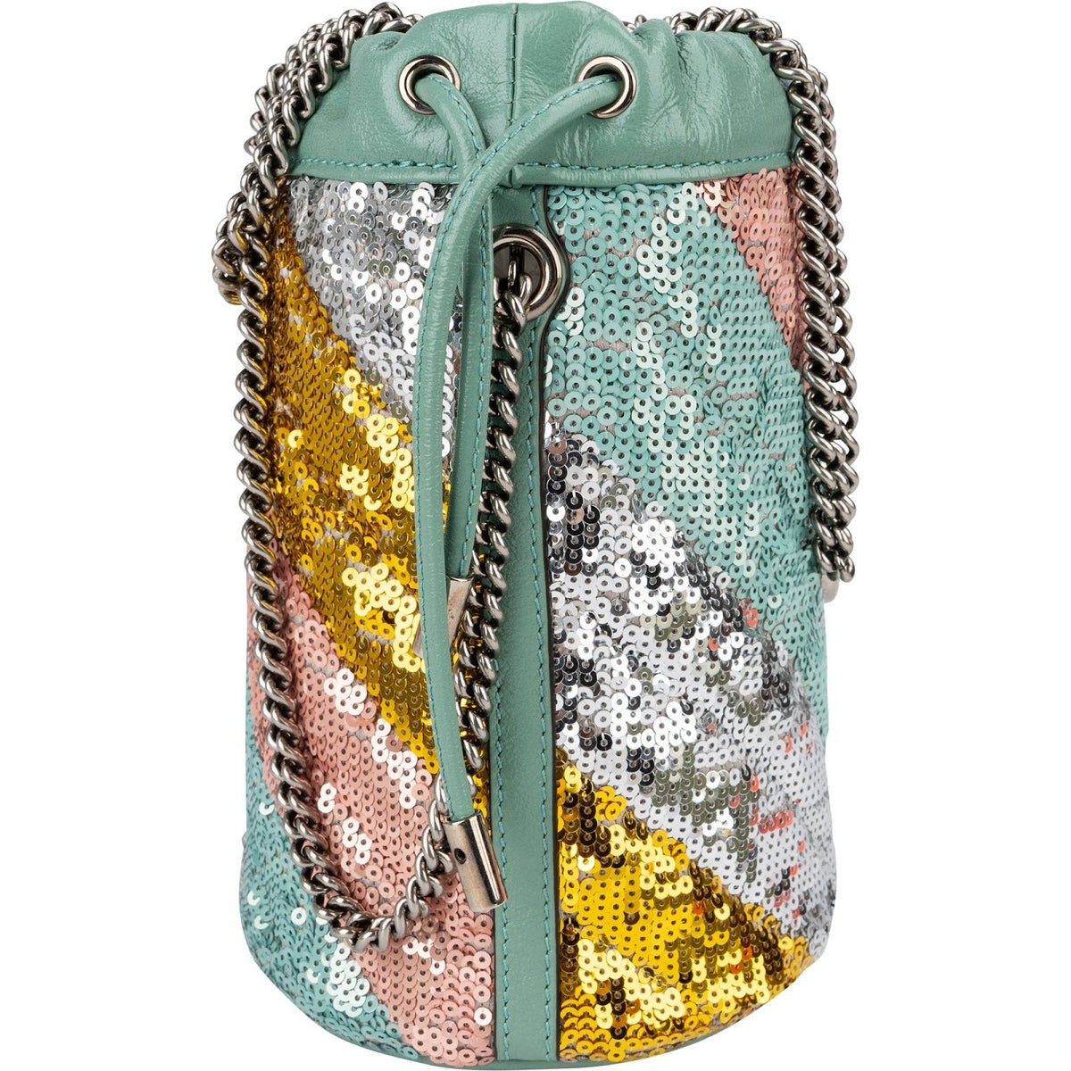 Gucci GG Marmont Small Bucket mit Pailletten – Ansicht 3
