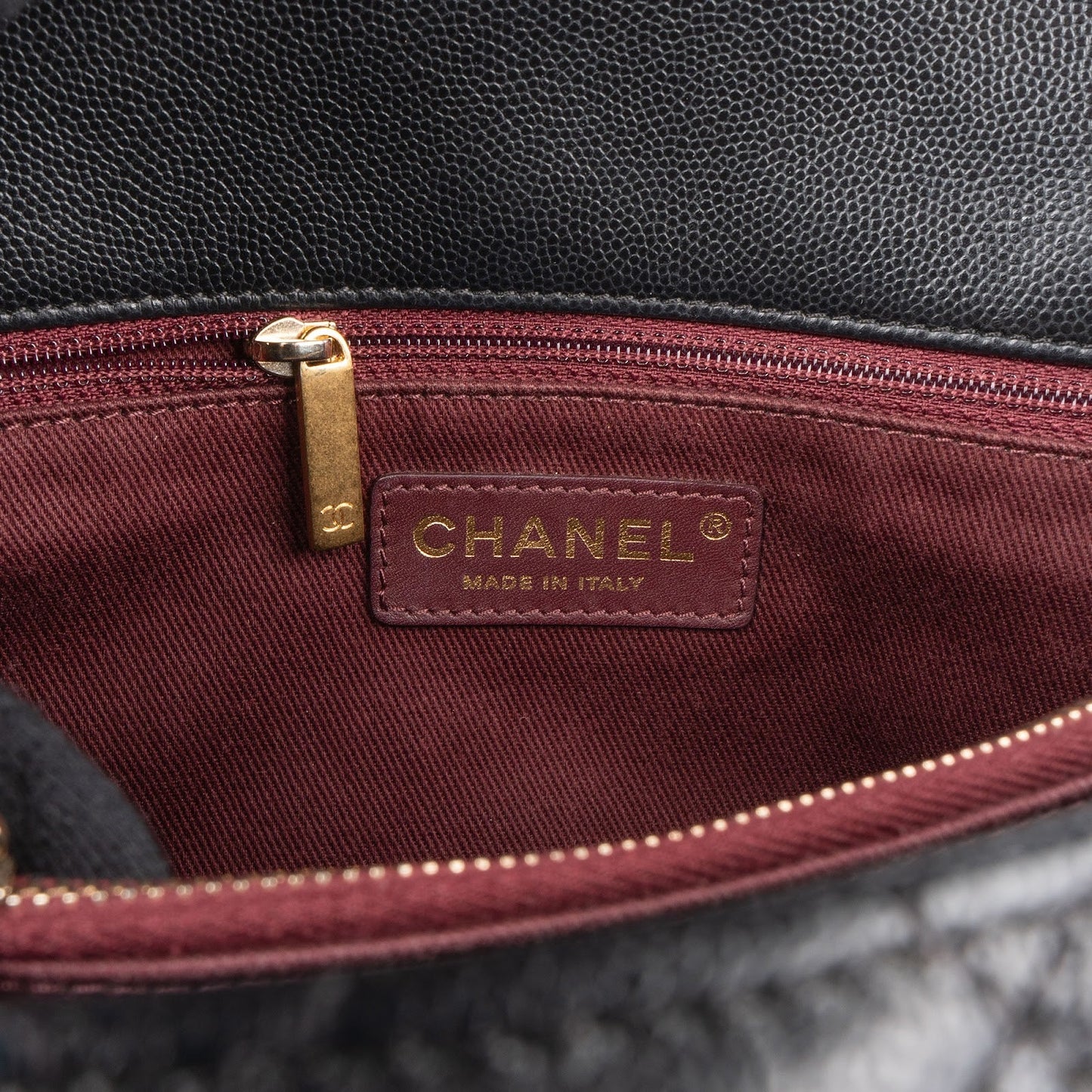 Chanel Jumbo Caviar Leather Coco Handle Handbag