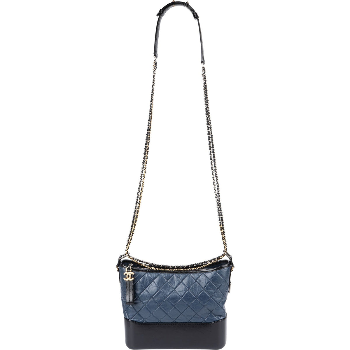 Chanel Aged Calfskin Quilted Gabrielle Hobo Crossbody Bag