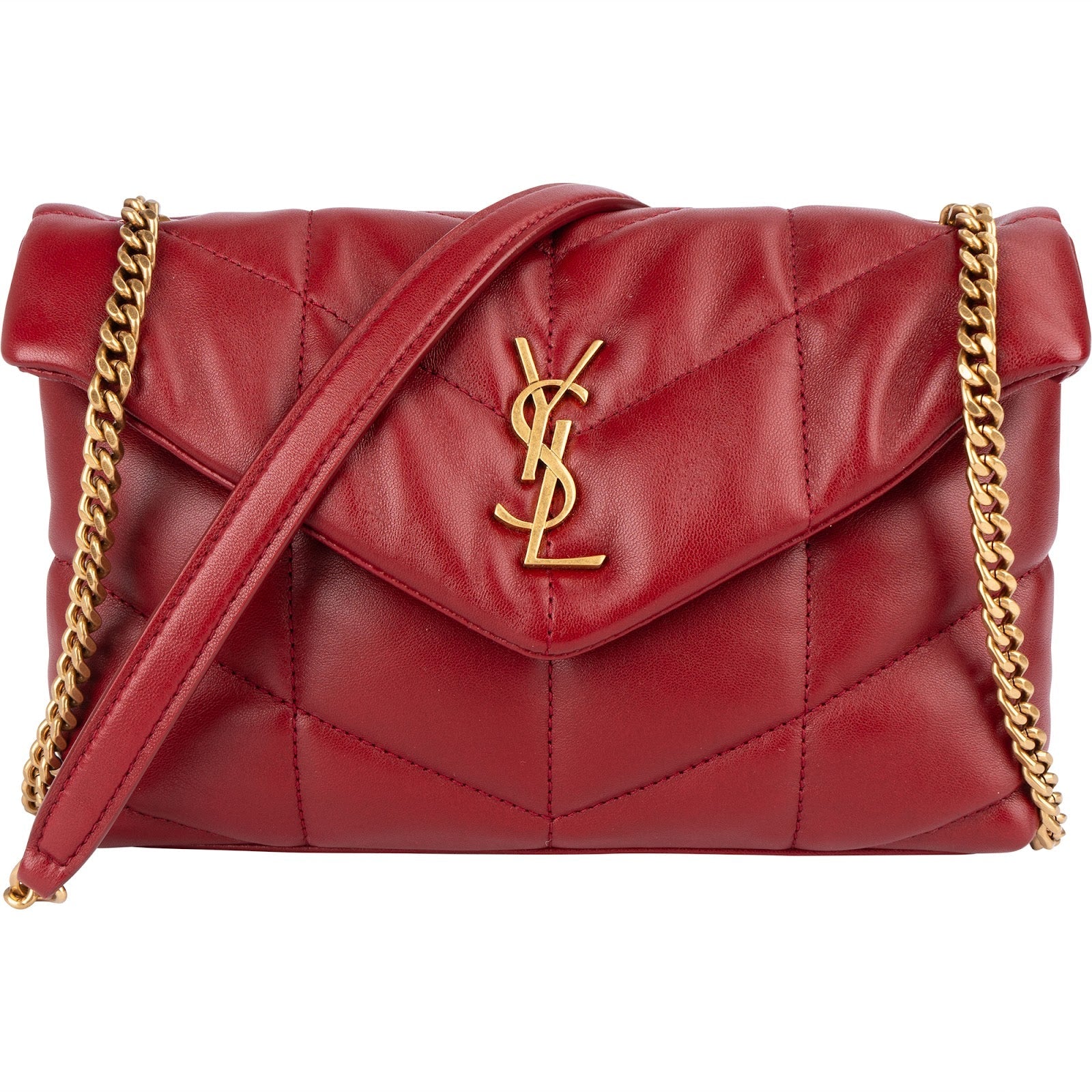 Saint Laurent Quilted Leather Small Loulou Crossbody Bag