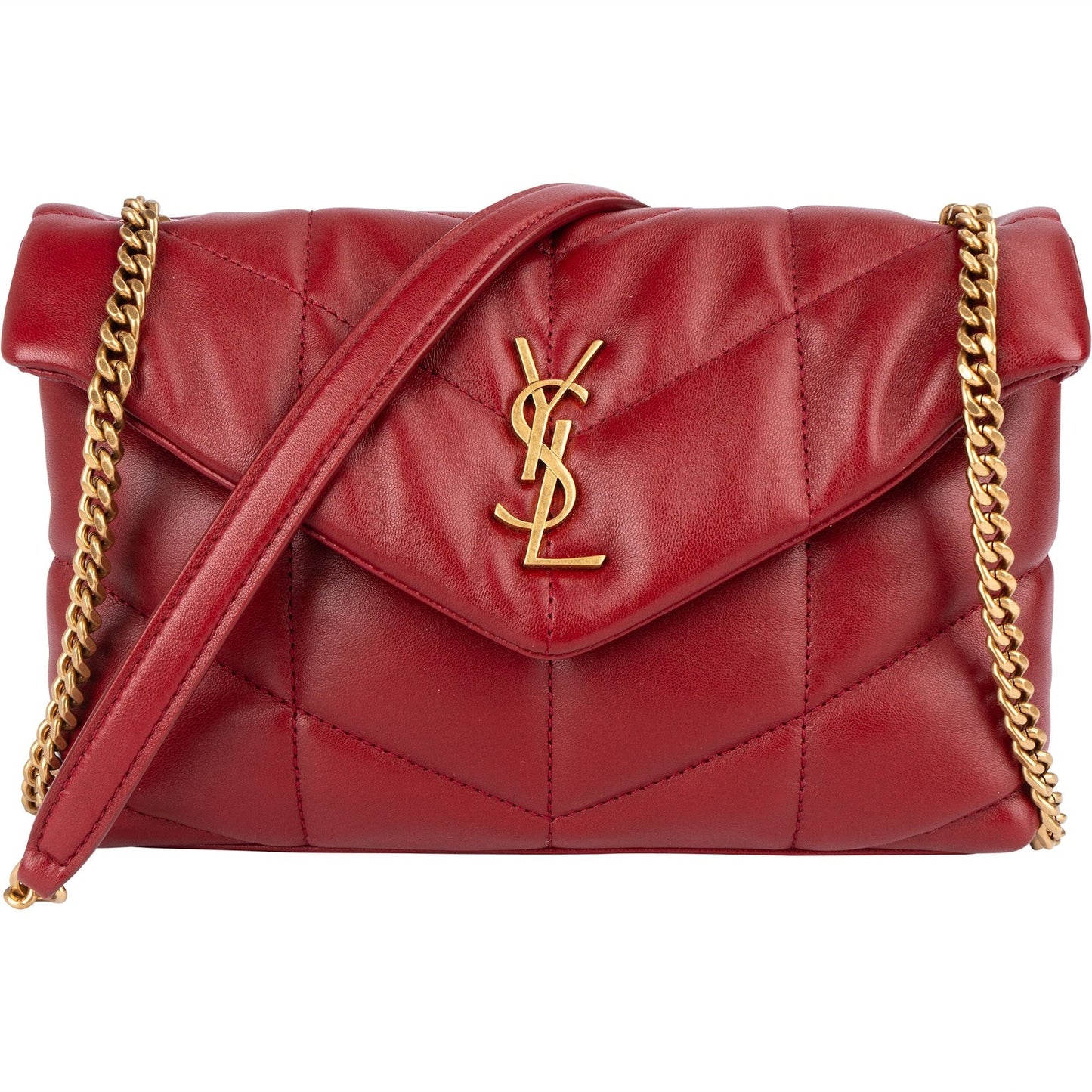 Saint Laurent Quilted Leather Small Loulou Crossbody Bag