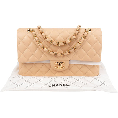 Chanel Quilted Lambskin Medium Double Flap Shoulder Bag