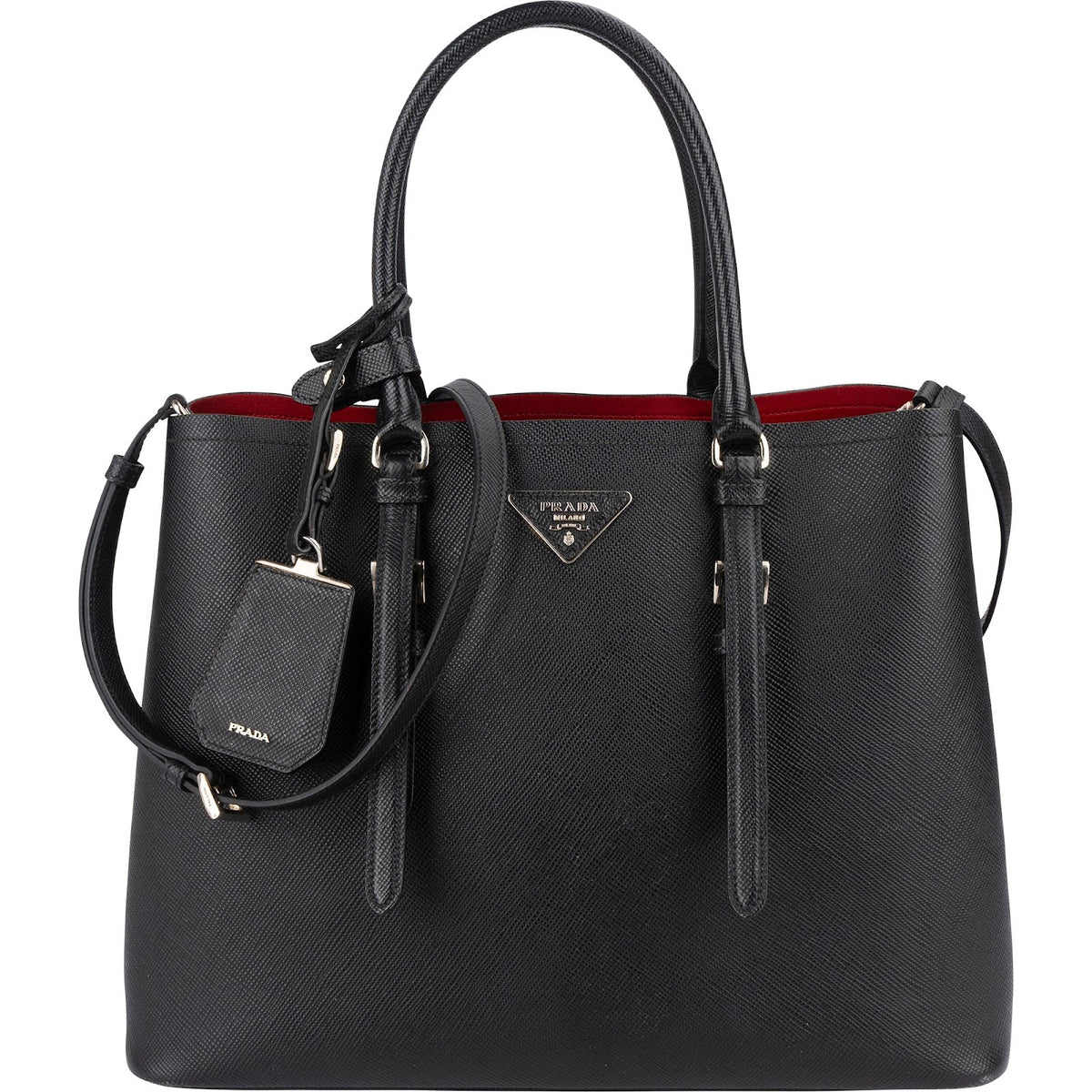 Prada Saffiano Leather Cuir Double Tote Handbag