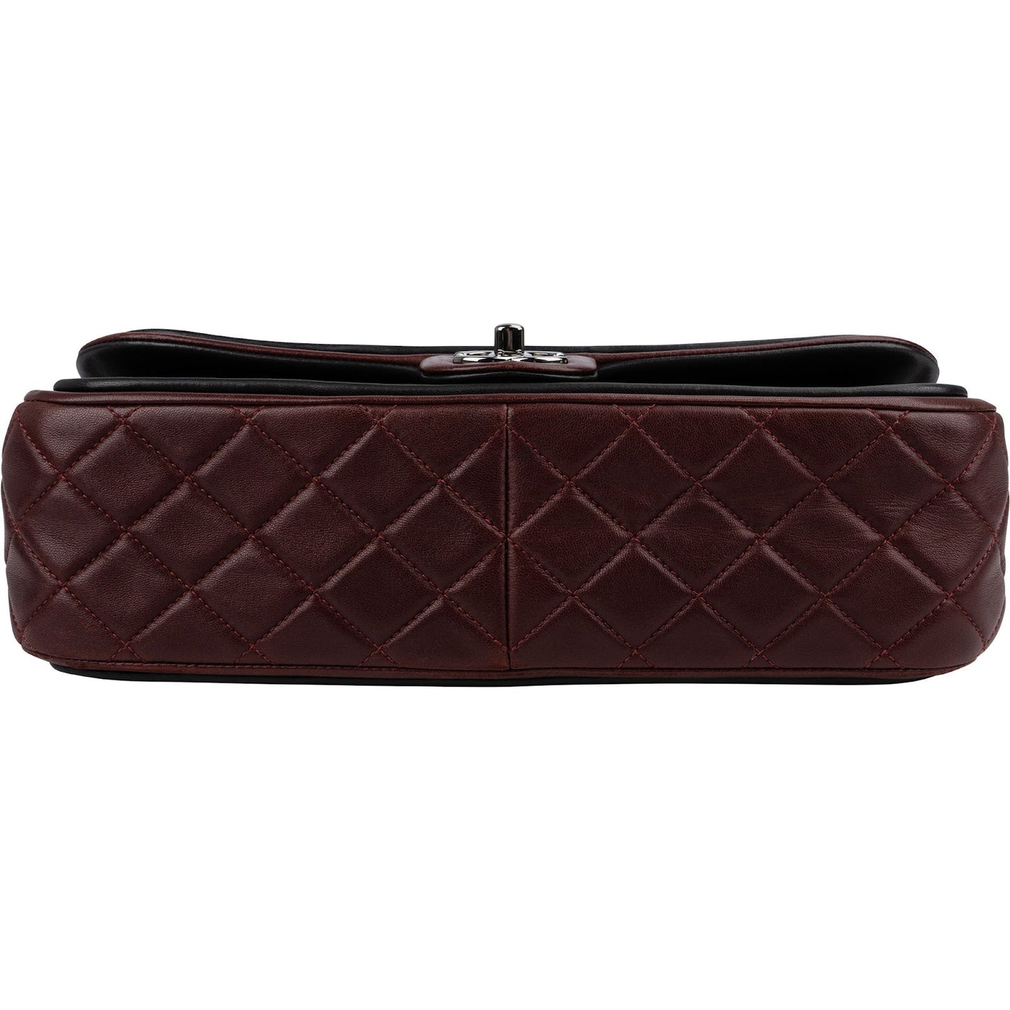 Chanel Quilted Lambskin Bicolor Jumbo Single Flap Shoulder Bag