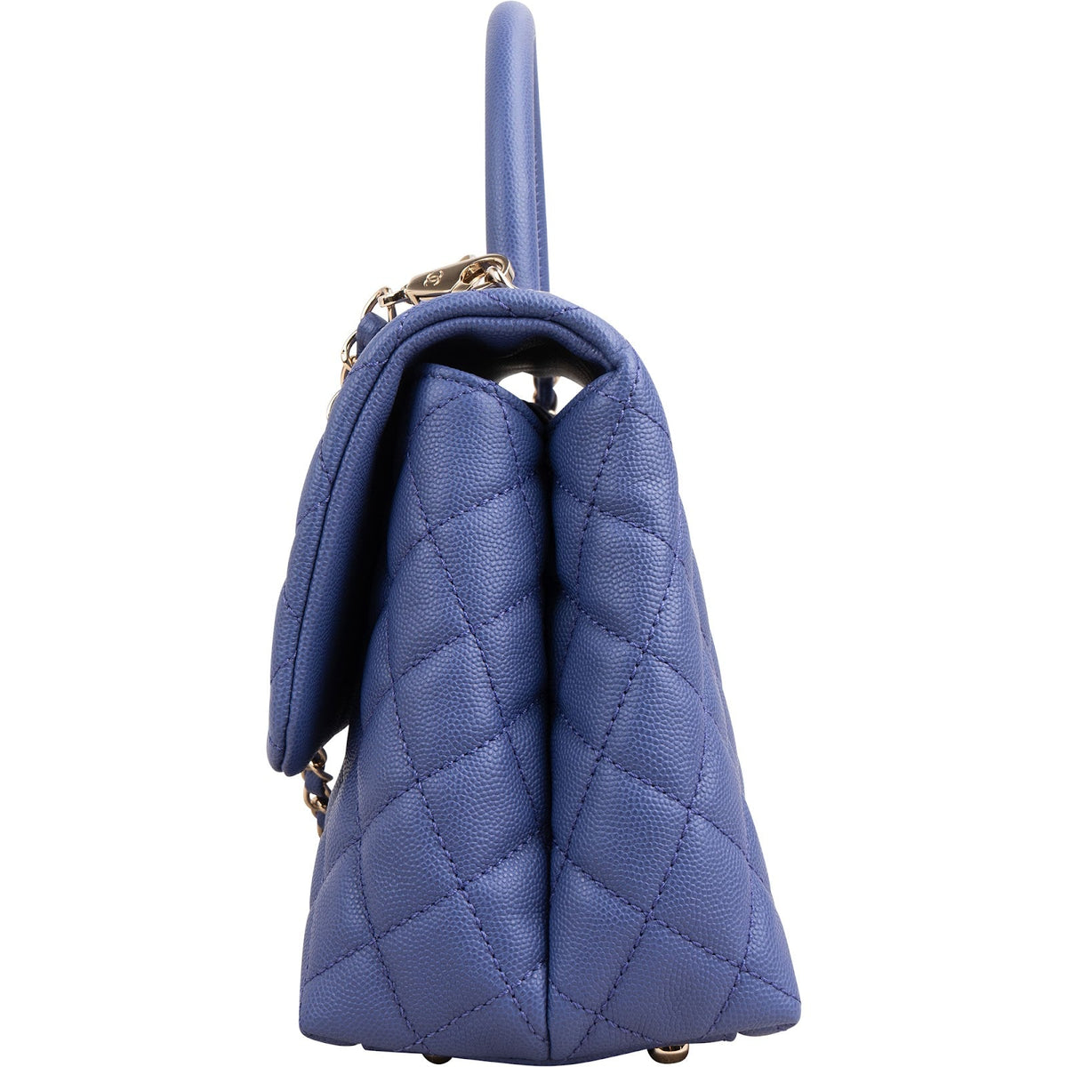 Chanel Quilted Caviar Leather Coco Handle Single Flap Handbag