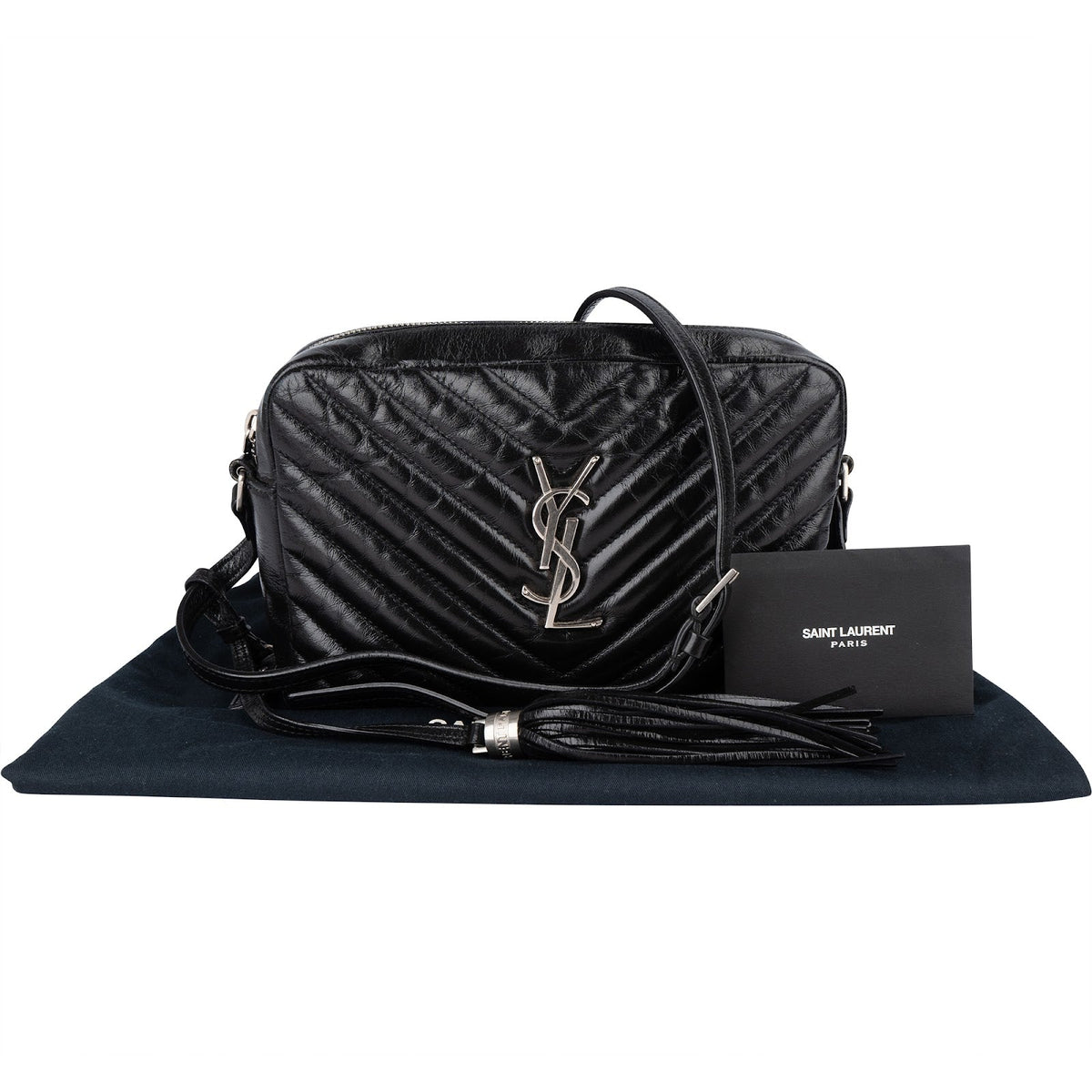 Saint Laurent Quilted Leather Lou Camera Crossbody Bag