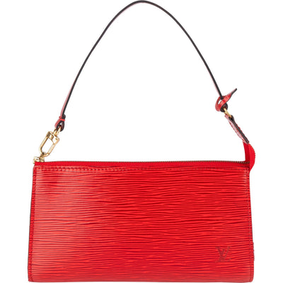 Louis Vuitton Red Epi Leather Pochette Accessoires Handbag