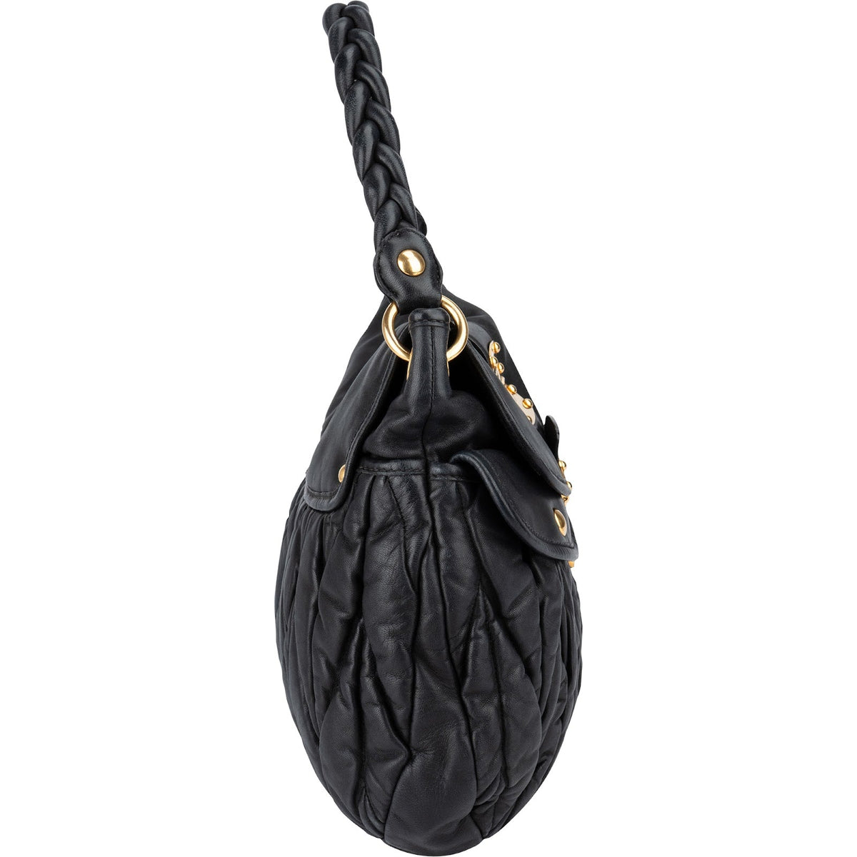 Miu Miu Coffer Hobo City aus Matelassé-Nappaleder – Ansicht 5