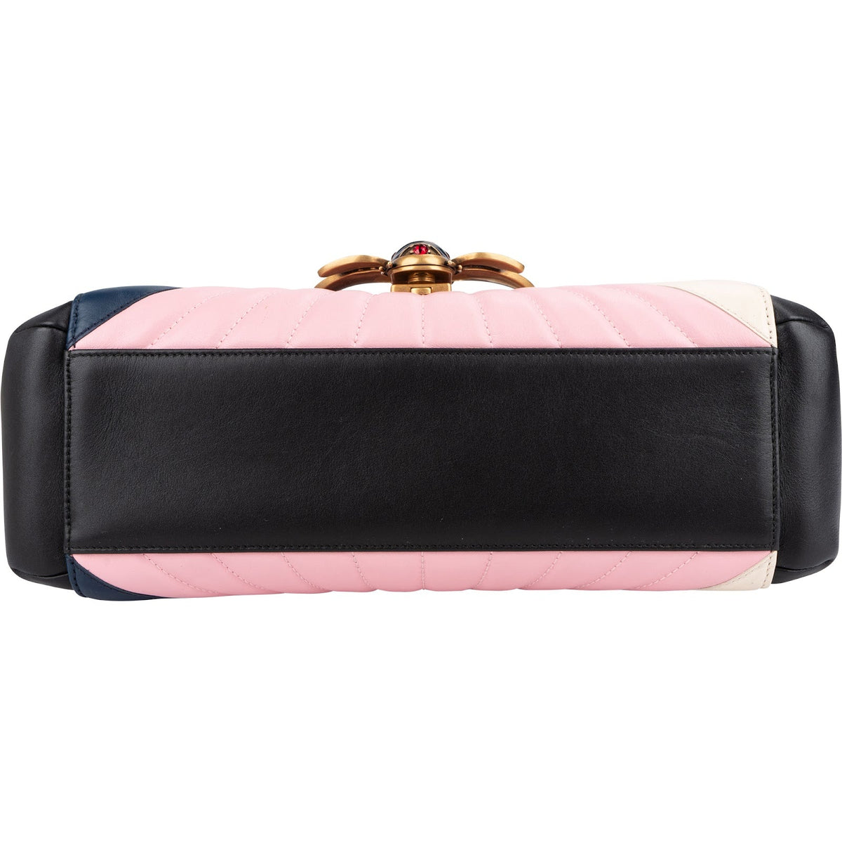 Gucci Queen Margaret Top Handle aus mehrfarbigem gestepptem Leder – Ansicht 8