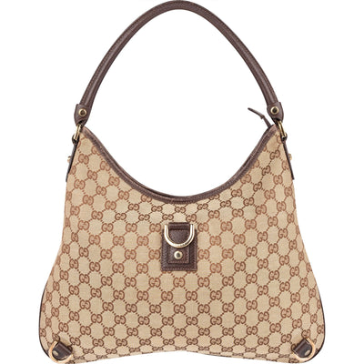 Gucci Monogram GG Abbey D-Ring Hobo Shoulder Bag