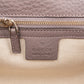 Gucci New Bamboo Top Handle aus fliederfarbenem genarbtem Leder – Ansicht 11