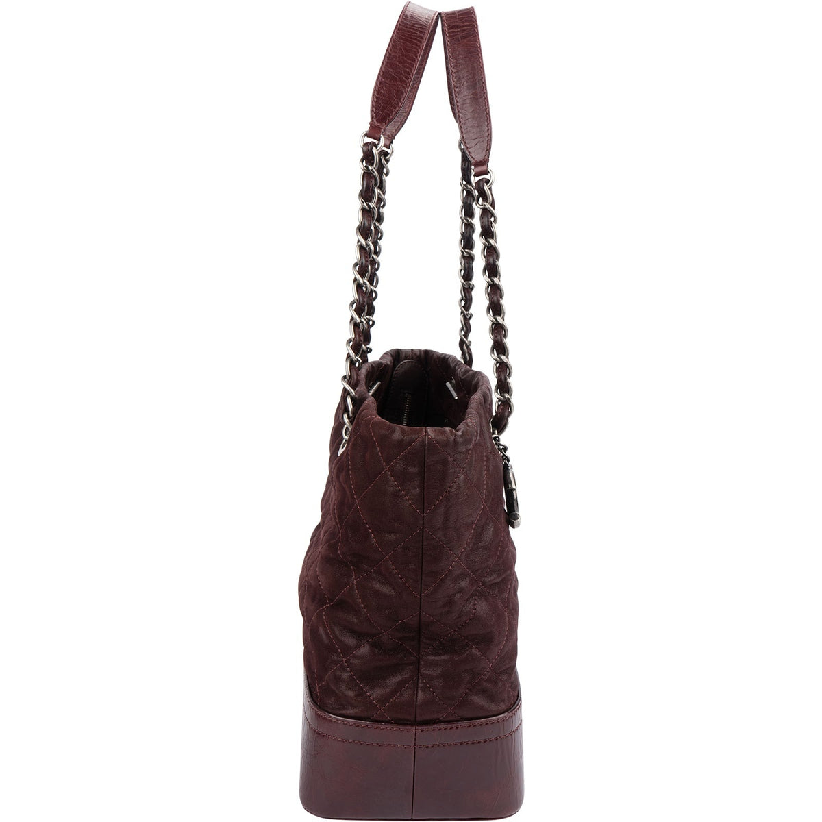 Chanel Burgundy Quilted Iridescent Calfskin Gabrielle Shoulder Bag