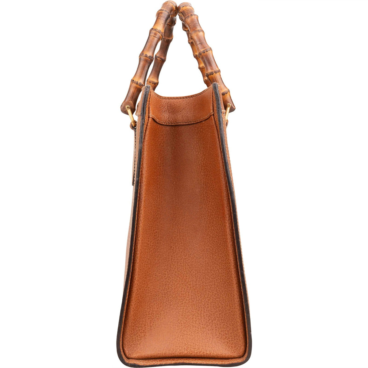 Gucci Grained Leather Large Bamboo 1967 Tote Handbag