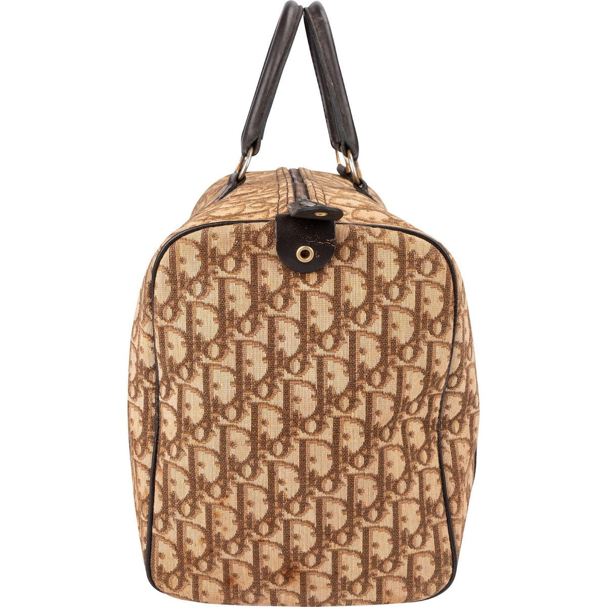 Christian Dior Trotter Monogram Canvas Boston 40 Handbag