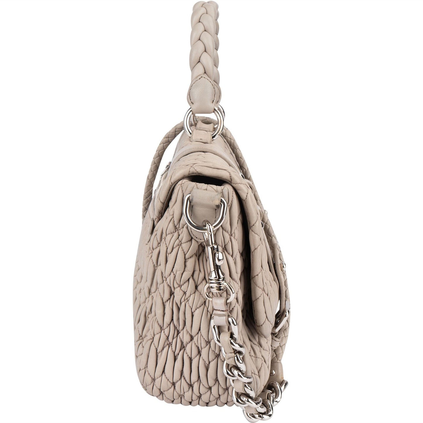 Miu Miu Quilted Leather Coffer Handbag