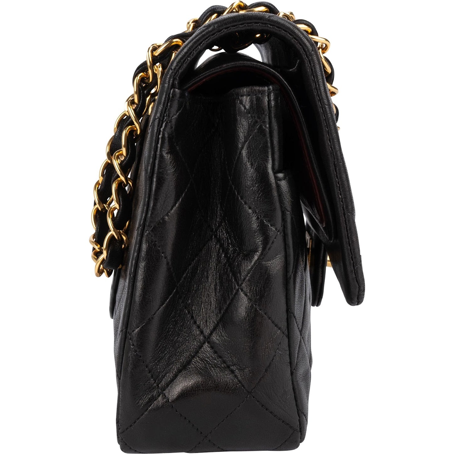 Chanel Quilted Lambskin 24K Gold Medium Double Flap Shoulder Bag