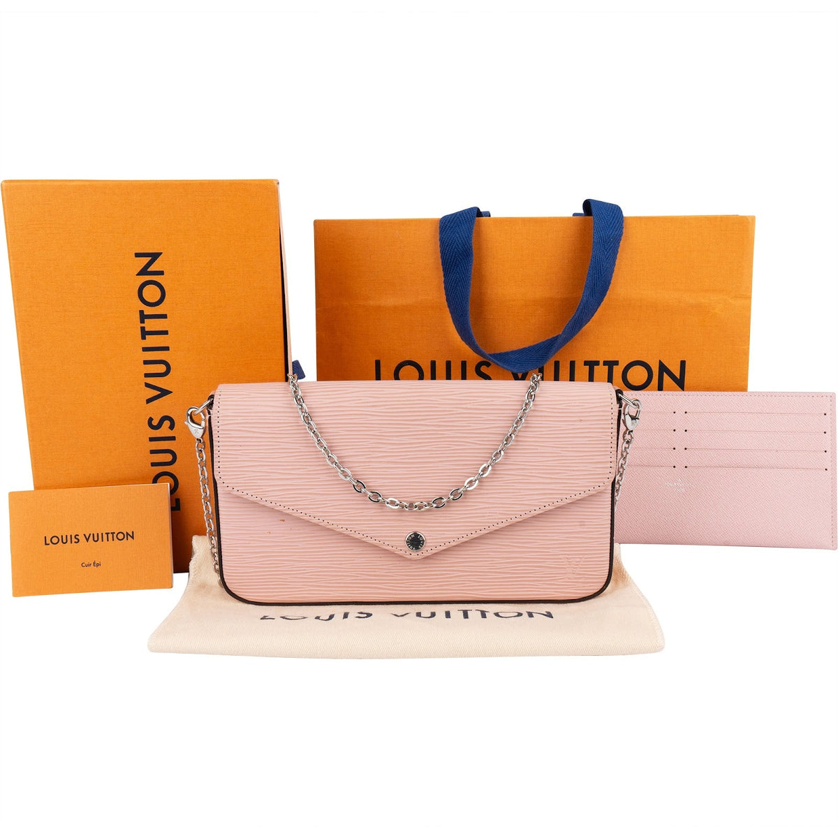 Louis Vuitton Pochette Félicie aus rosa Epi-Leder – Ansicht 2
