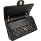 Chanel Quilted Lambskin Medium 24K Gold Double Flap Shoulder Bag