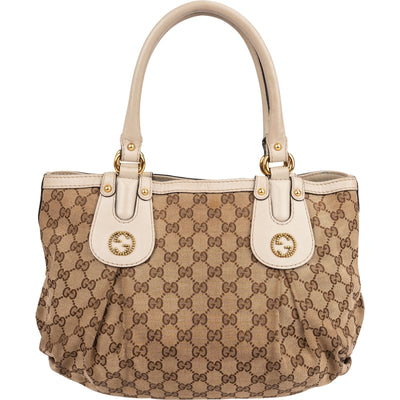 Gucci Monogram GG Canvas Tote Handbag