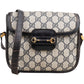 Gucci Monogram GG Supreme Horsebit Crossbody Bag