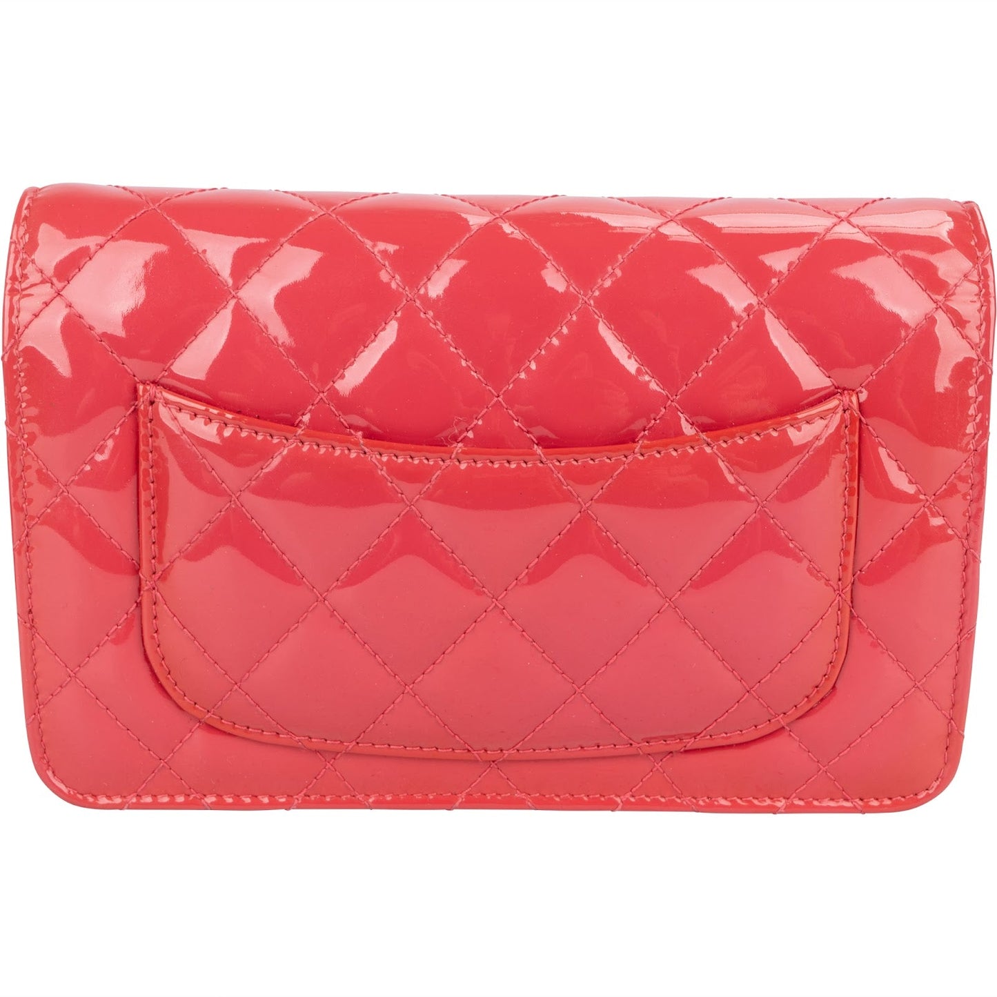 Chanel Quilted Patent Leather Wallet On Chain Crossbody Bag
